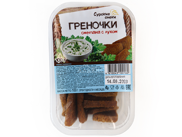 Сурские гренки Сметана с луком (100 гр) в Рыбинске