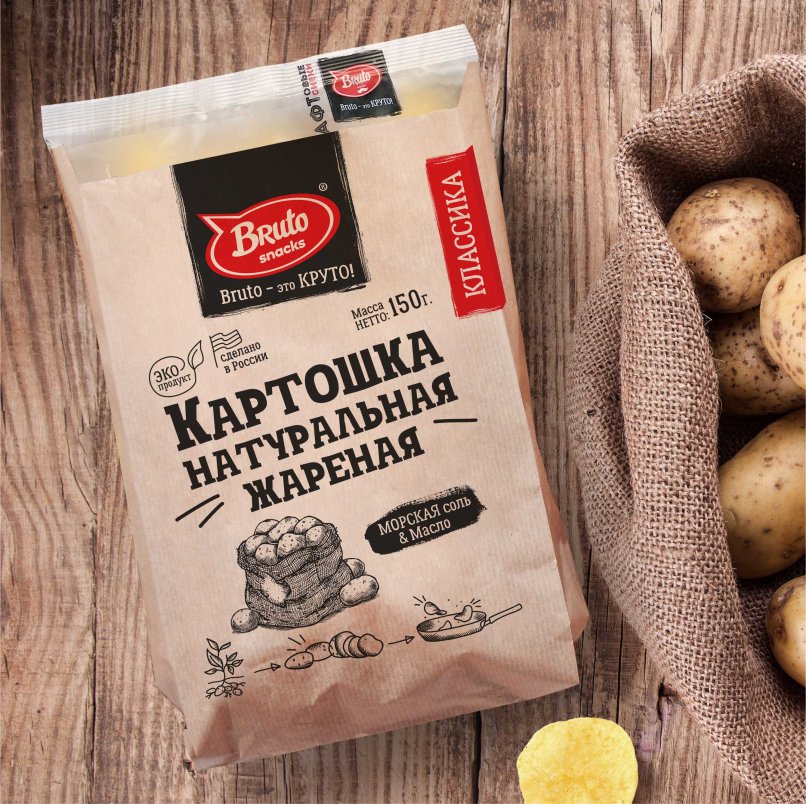 Картофель «Бруто» с солью 130 гр. в Рыбинске